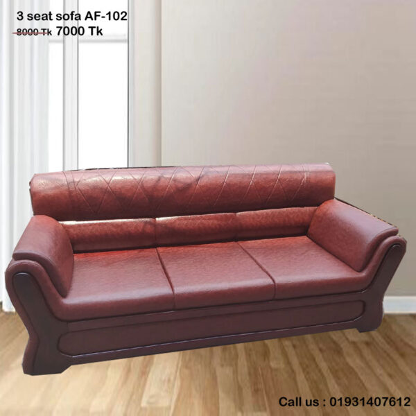 AF-102 3 Seat Sofa Best Quality – Chocolate