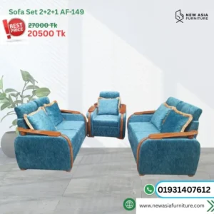 Premium Quality Sofa Set 2+2+1 AF-149 ,Best Quality Furniture Manufacturer in Bangladesh .